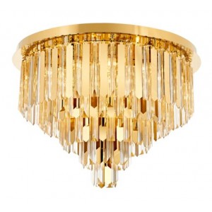 STEEL CRYSTAL GOLD CHANDELIER 75 CM DIAMETER LOAD: 55 CM